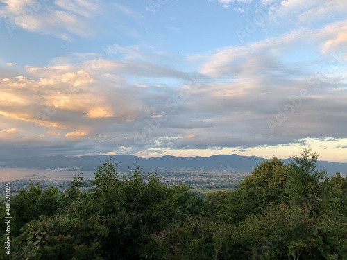 sunset in the mountains