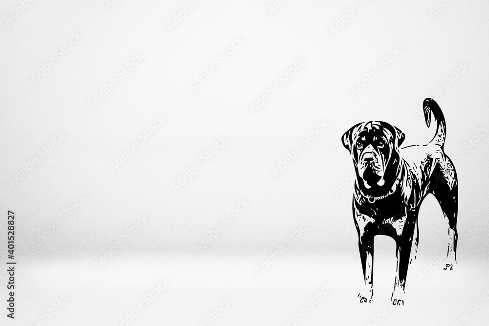 silhouette of a rottweiler