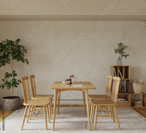 room with table, 3d render