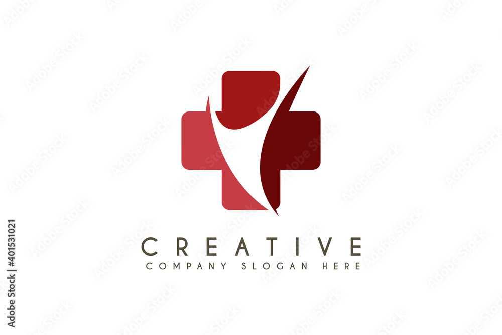 Medical Cross health logo design vector illustration. Medical Cross ...