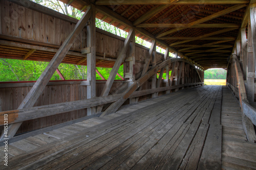 Interior of Neet Covered Bridge in Indiana, United States