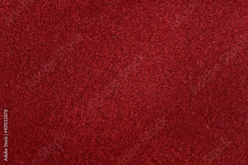 Red fur leather hairy texture background. Image photo