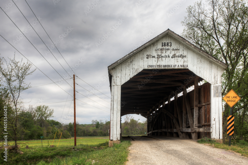 Sim Smith Covered Bridge in Indiana, United States Sim Smith Covered Bridge in Indiana, United States