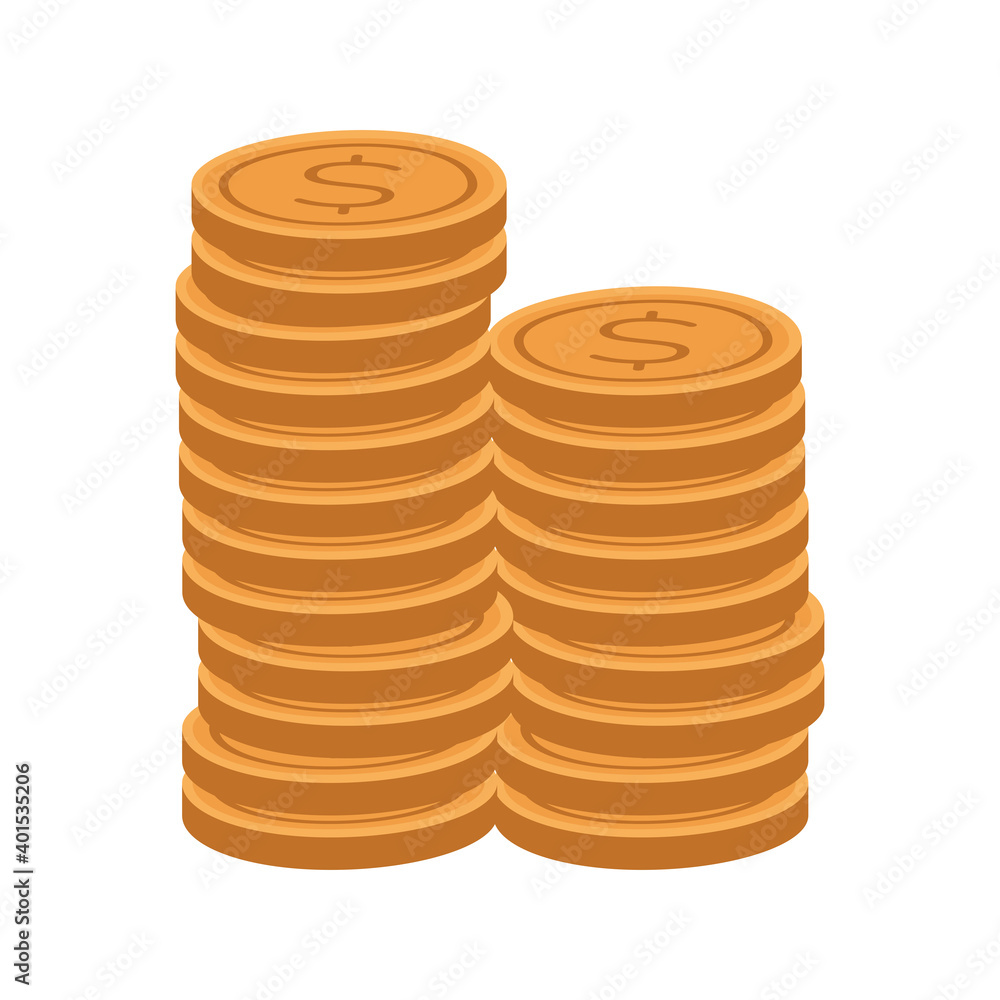 pile coins money dollars icon pile coins money dollars icon