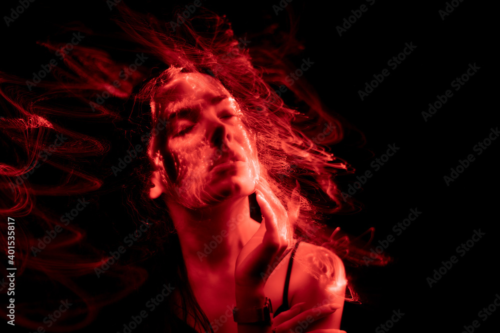 light painting portrait, new art direction, long exposure photo without photoshop, light drawing at long exposure light painting portrait, new art direction, long exposure photo without photoshop, light drawing at long exposure