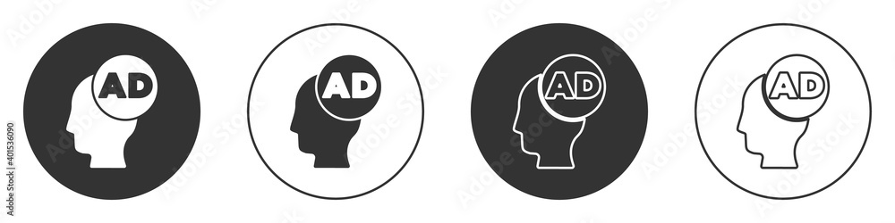 Black Advertising icon isolated on white background. Concept of marketing and promotion process. Responsive ads. Social media advertising. Circle button. Vector. Black Advertising icon isolated on white background. Concept of marketing and promotion process. Responsive ads. Social media advertising. Circle button. Vector.