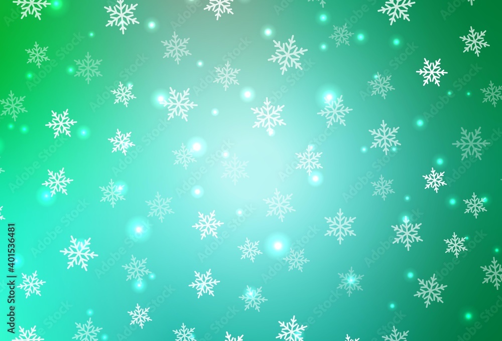 Light Green vector background in Xmas style.