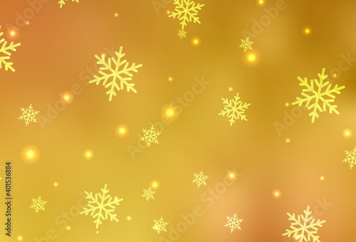 Light Orange vector pattern in Christmas style.