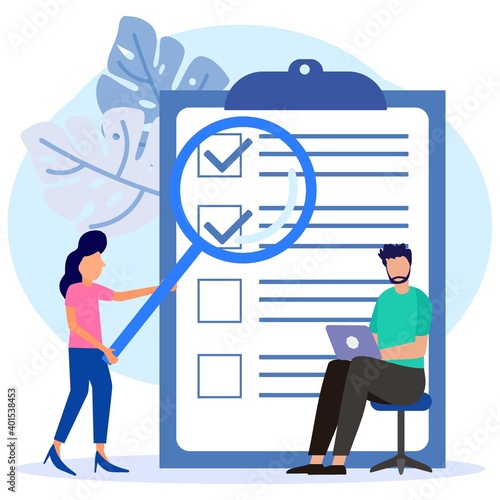 Illustration vector graphic cartoon character of checklist