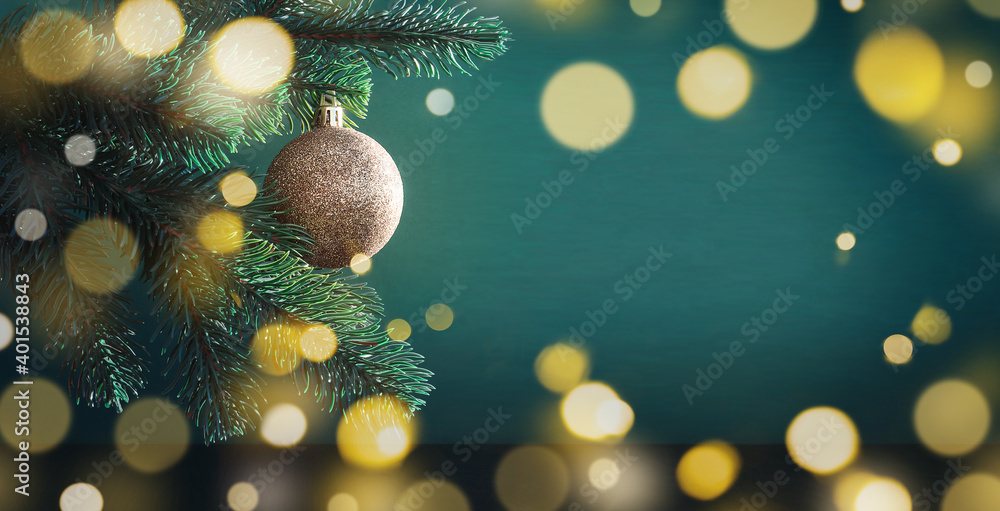 Decorated Christmas tree on lights background Decorated Christmas tree on lights background