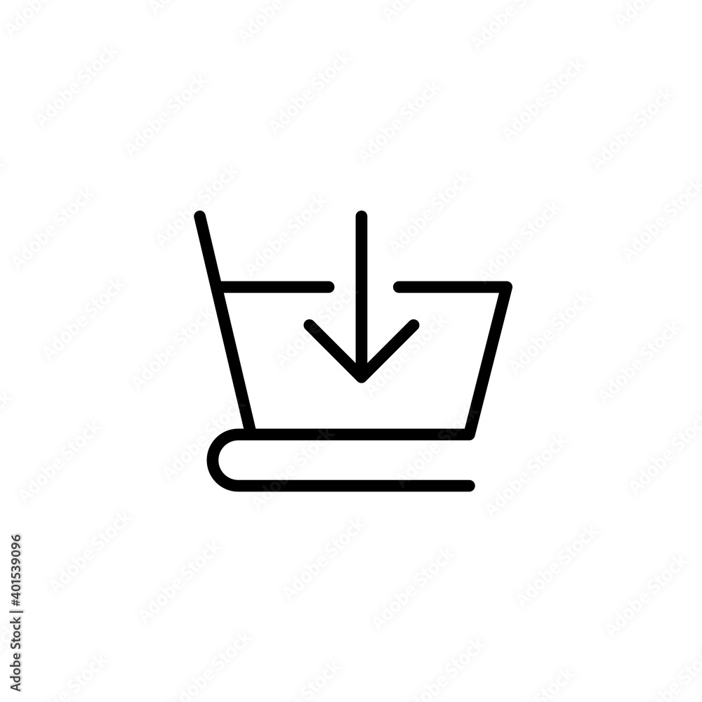Add to cart icon. E-commerce theme icon design. outline style icon. Vector Add to cart icon. E-commerce theme icon design. outline style icon. Vector