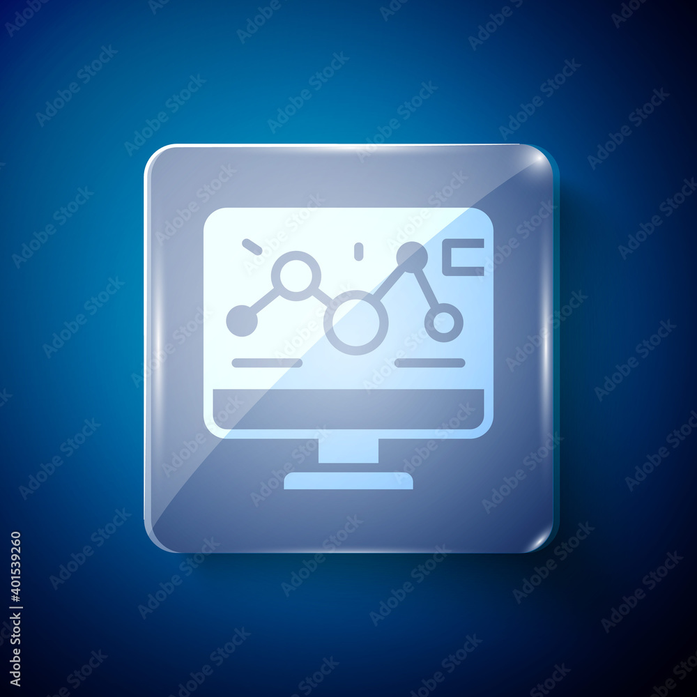 White Genetic engineering modification on laptop icon isolated on blue background. DNA analysis, genetics testing, cloning. Square glass panels. Vector. White Genetic engineering modification on laptop icon isolated on blue background. DNA analysis, genetics testing, cloning. Square glass panels. Vector.