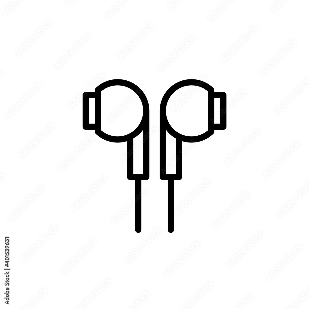 Headset icon. Electronic device theme icon design, outline icon style. Vector Headset icon. Electronic device theme icon design, outline icon style. Vector