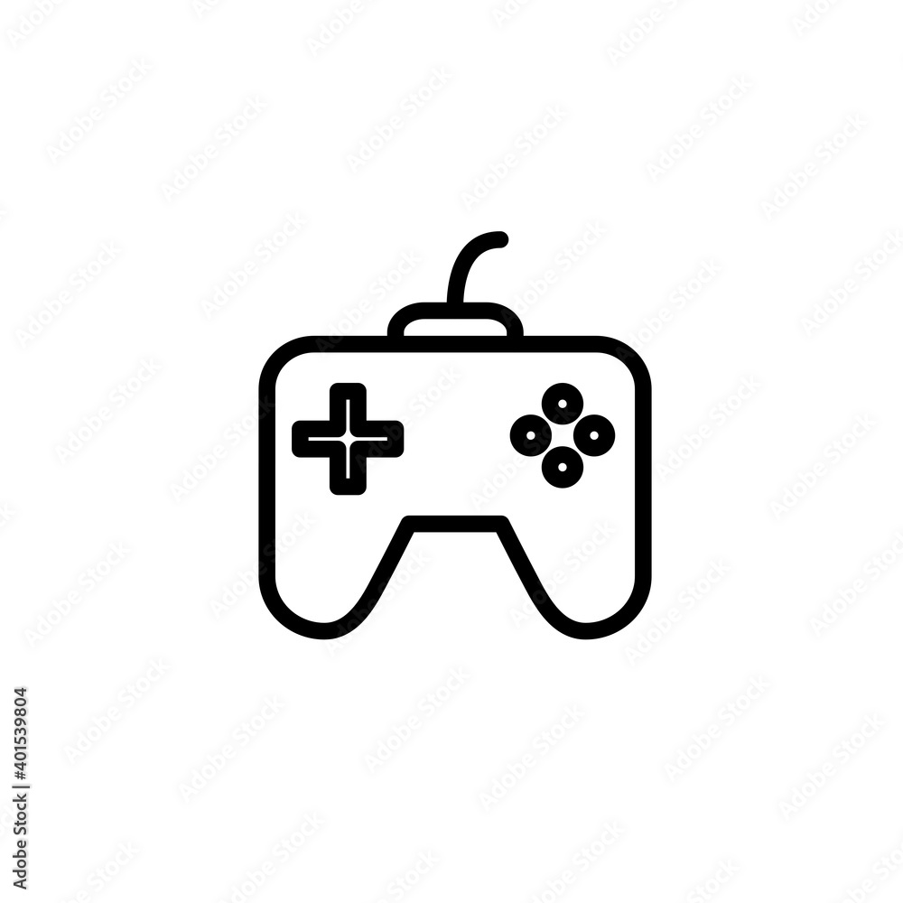 Game stick icon. Electronic device theme icon design, outline icon style. Vector