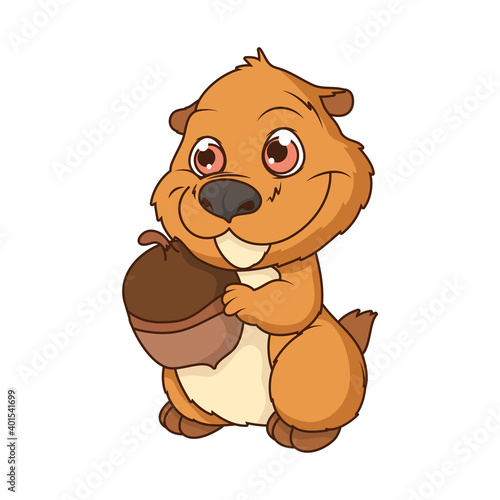 cute chipmunk baby cartoon character