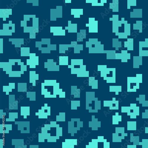 Green line Racket for playing table tennis icon isolated seamless pattern on blue background. Vector Illustration.