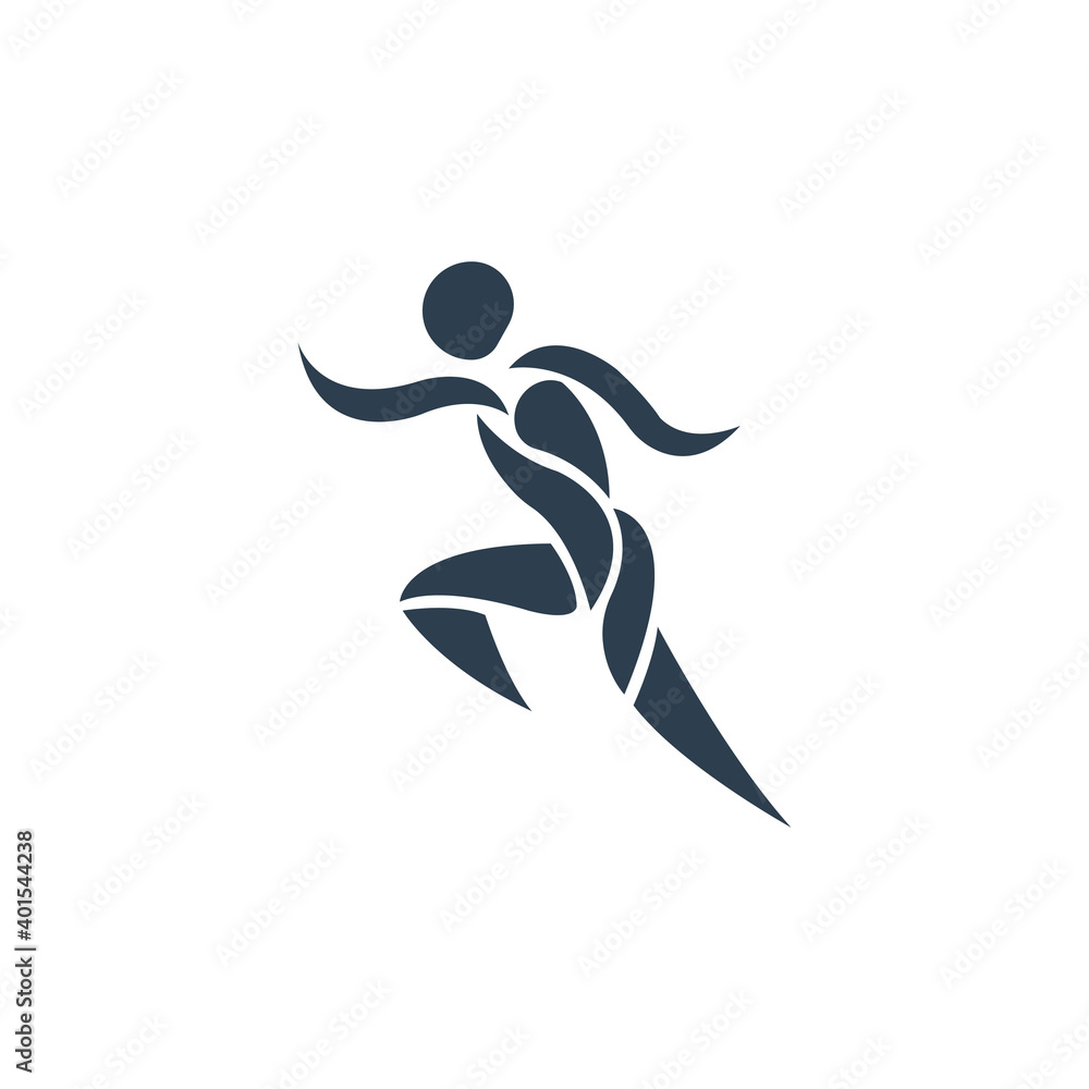 People running icon simple clip art illustration design vector People running icon simple clip art illustration design vector
