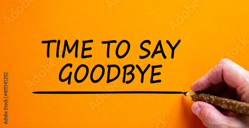 Billede på lærred Time to say goodbye symbol