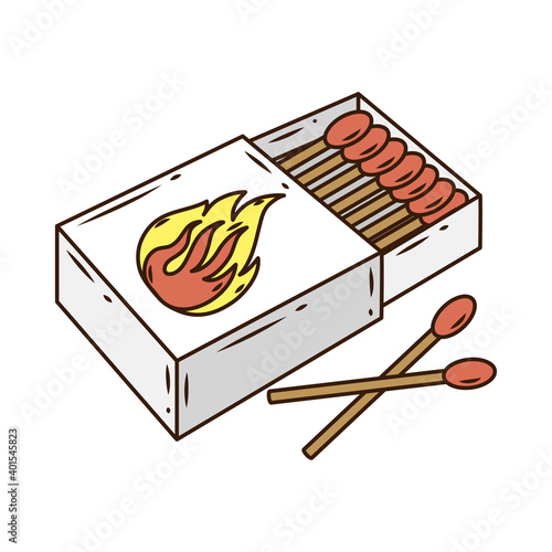 matchsticks fire tools box line and fill style icon