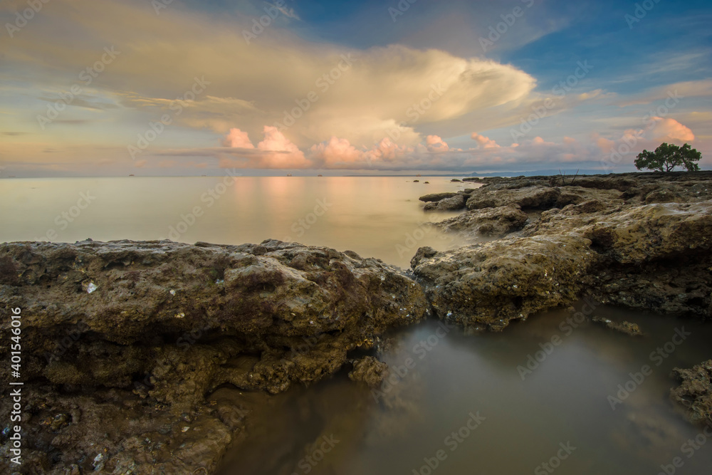 Sunset on the beach nunsui Kupang