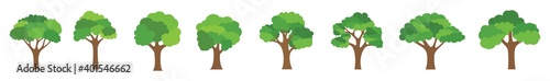 tree icon set. Tree collection isolated on white background  vector illustration