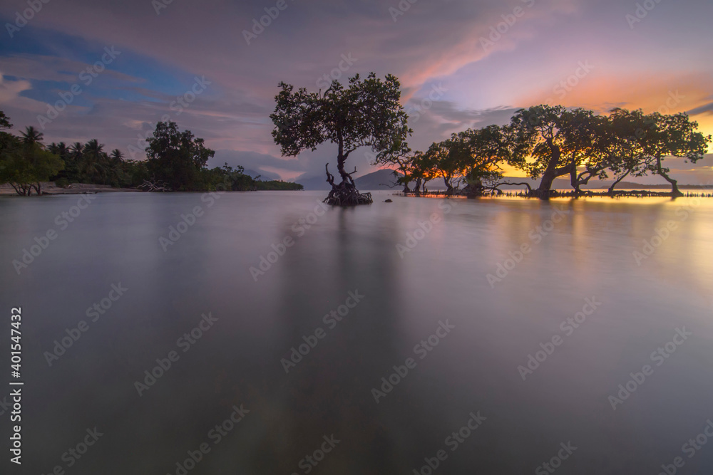 sunrise over lake