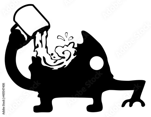Chugging Drink Stencil