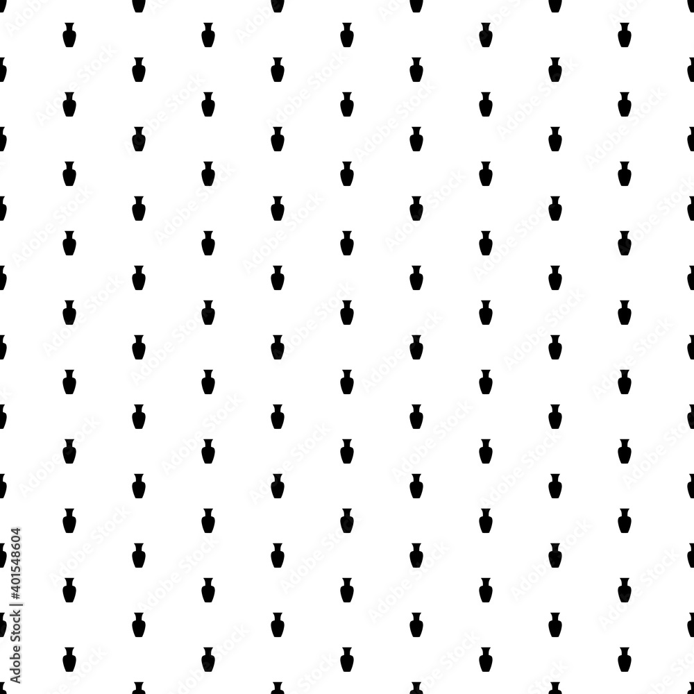Square seamless background pattern from geometric shapes. The pattern is evenly filled with black vases. Vector illustration on white background Square seamless background pattern from geometric shapes. The pattern is evenly filled with black vases. Vector illustration on white background