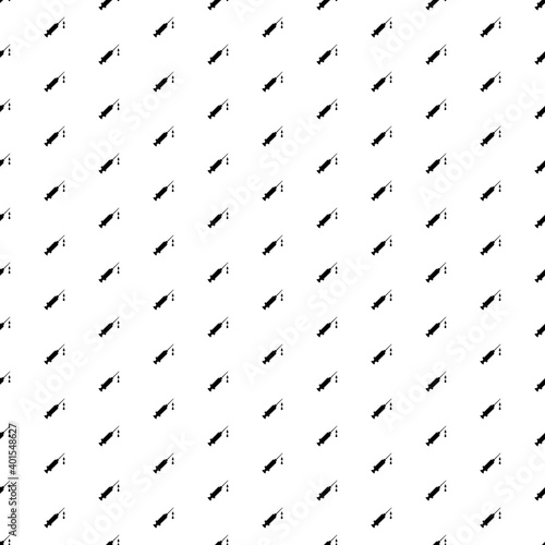 Square seamless background pattern from black syringe symbols. The pattern is evenly filled. Vector illustration on white background