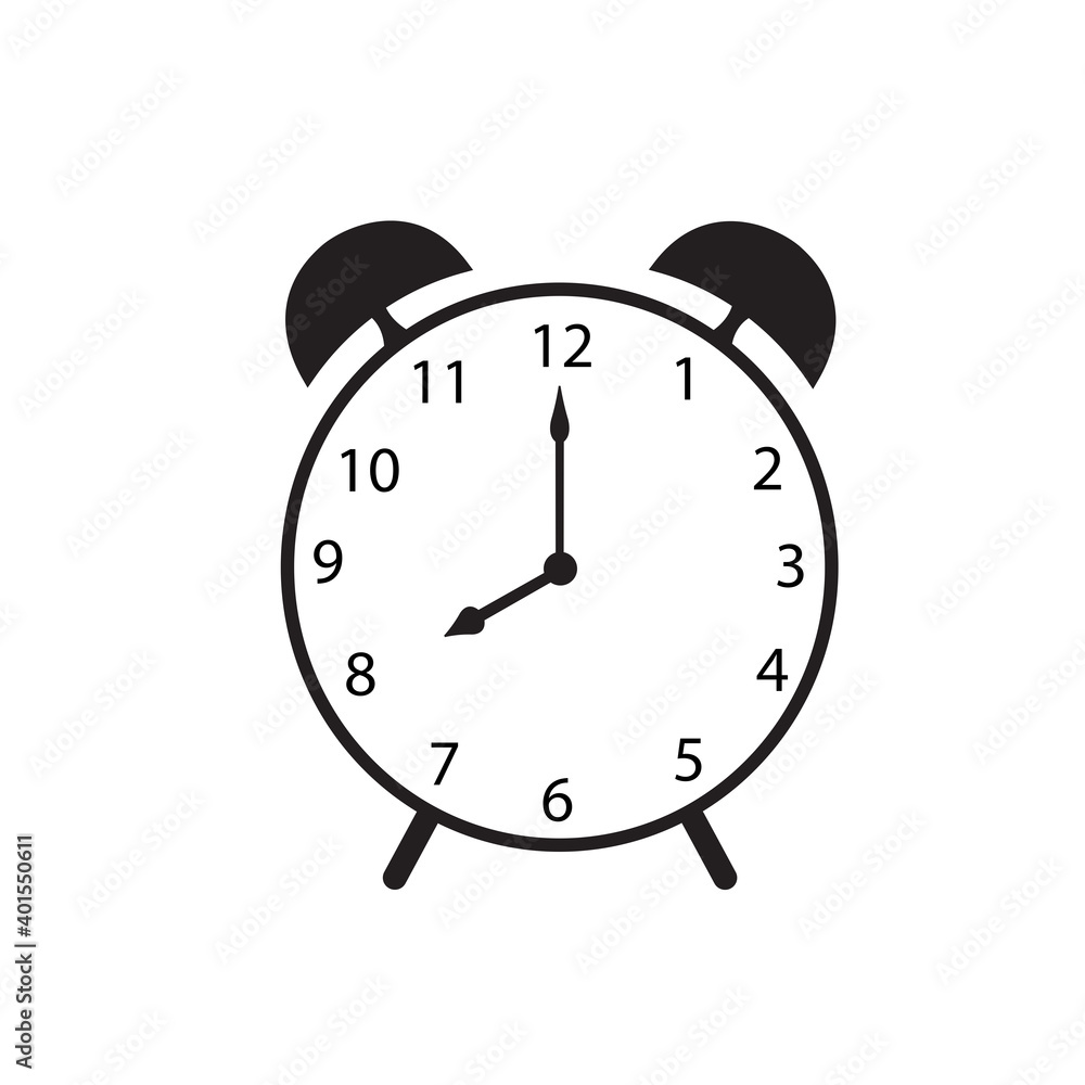 Alarm clock icon isolated on white background. Alarm clock icon for app and logo design. Alarm clock icon vector Alarm clock icon isolated on white background. Alarm clock icon for app and logo design. Alarm clock icon vector
