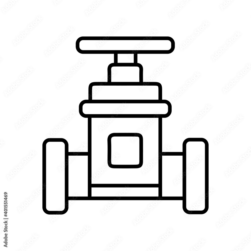 Valve water pump line icon Valve water pump line icon