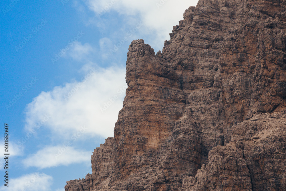 Close up of the imposing southern face of Mount Duranno, Dolomites, Italy Close up of the imposing southern face of Mount Duranno, Dolomites, Italy