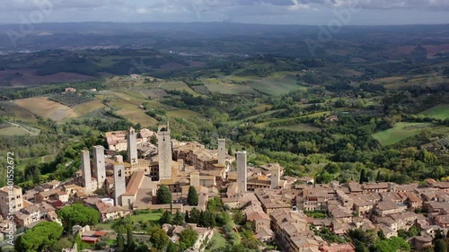 Wallpaper Mural aerial view of the medieval town of San Gimignano, Tuscany Italy. Torontodigital.ca