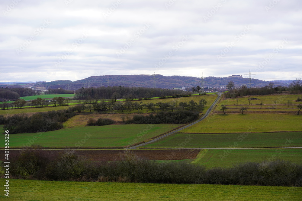 Panoramablick über das Coburger Land mit Veste Coburg
