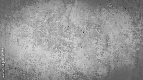 Grey gray white stone concrete texture background with dark vignette