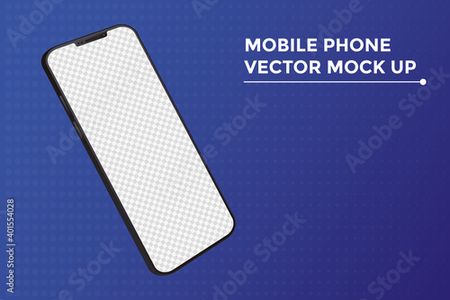 smartphone mockup device in blue background