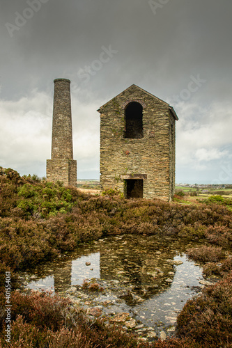 Vintage pumphouse in abandoned historic mine 5548