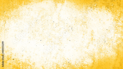 Abstract yellow watercolor painted paper texture background banner template, with space for text