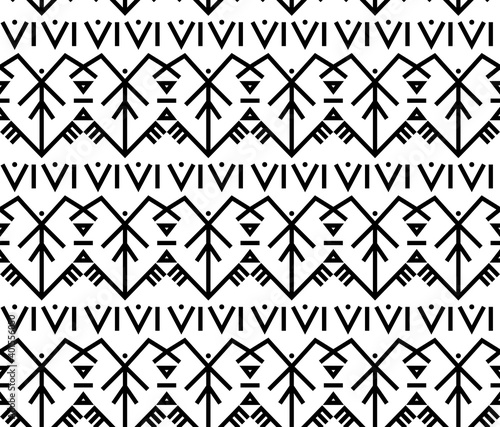 Ethnic Baltic Folk traditional ornament seamless pattern.