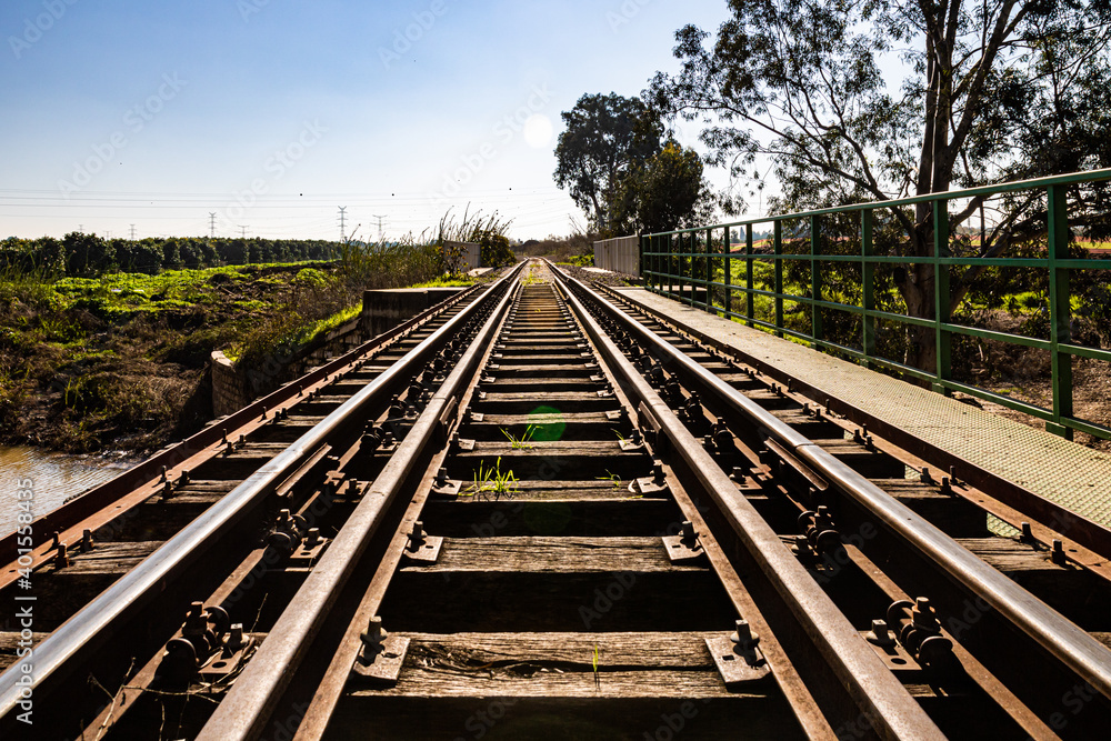 Fototapeta premium railway in the countryside