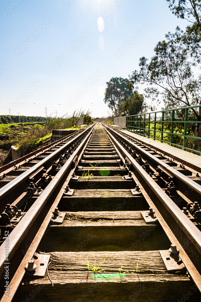 Fototapeta premium railway in the countryside