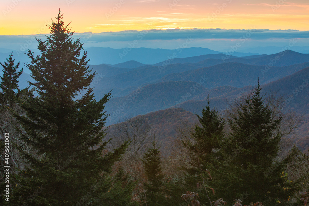Smoky Mountains National Park at Sunrise