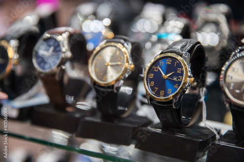 elegant watchs in the store