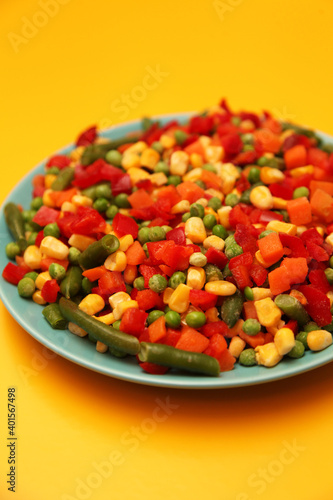 Fresh mixed vegetable salad  healthy food