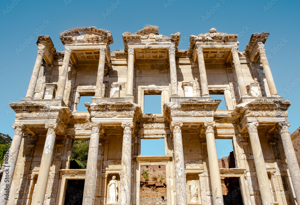 Ephesus ancient city. It's in Selçuk Town, Turkey. Celsus Library in Ephesus.