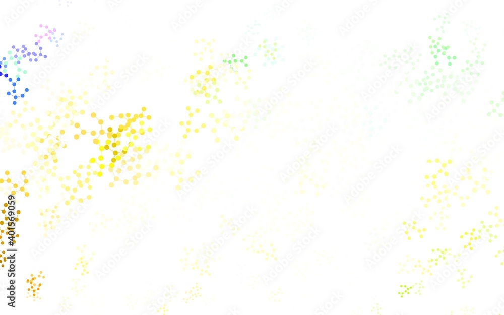 Light Green, Yellow vector texture with artificial intelligence concept.