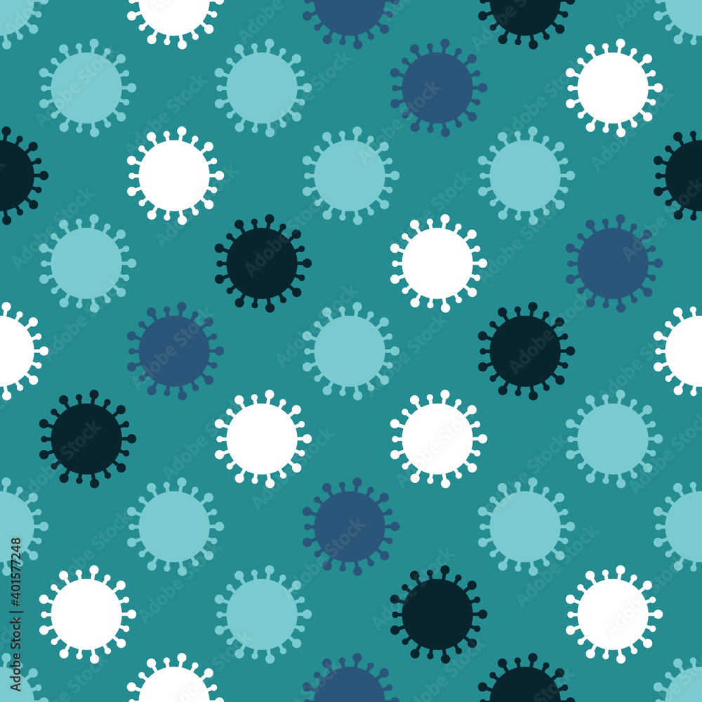 Vector seamless pattern design with abstract viruses Vector seamless pattern design with abstract viruses