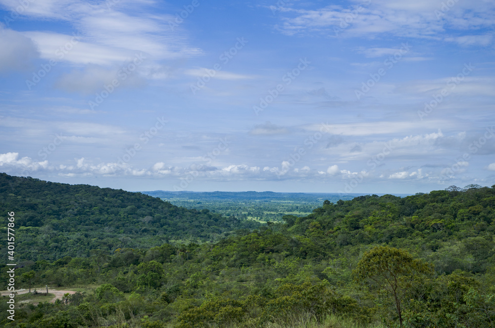 Fototapeta premium View of green colombian landscape 