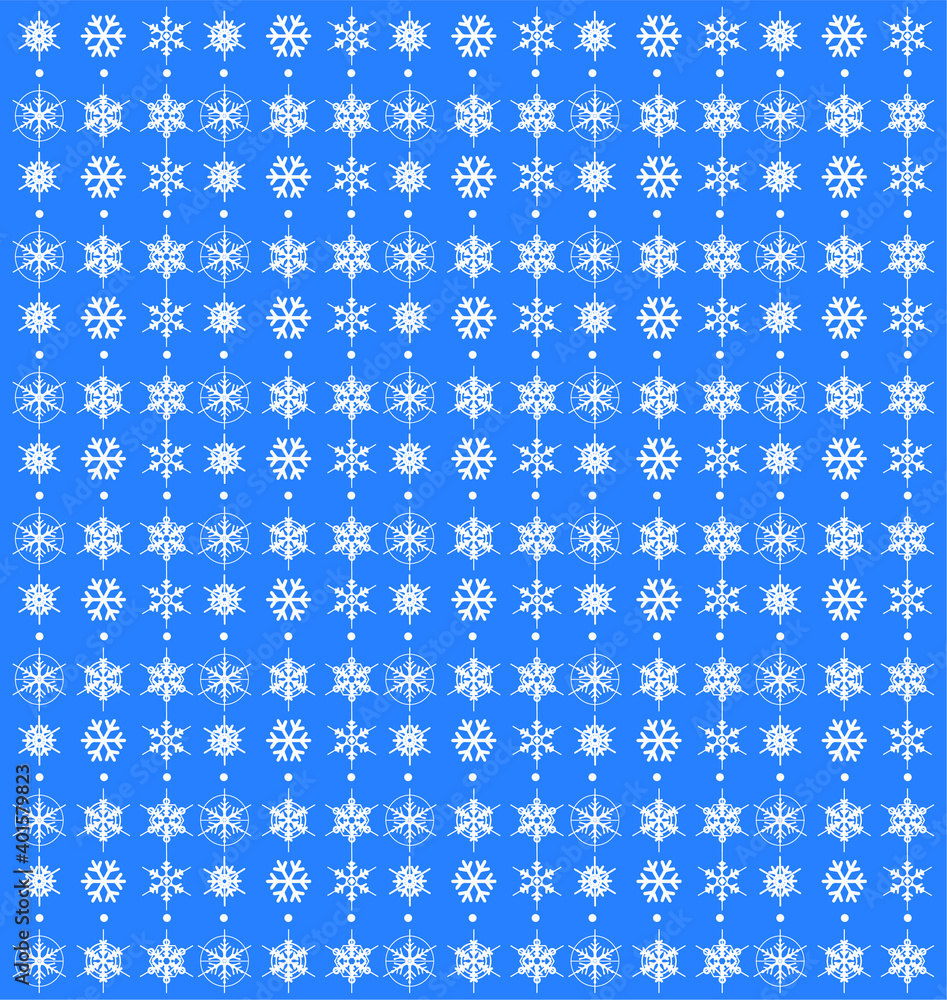 seamless pattern with snowflakes