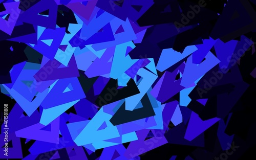 Dark Pink, Blue vector backdrop with lines, triangles.